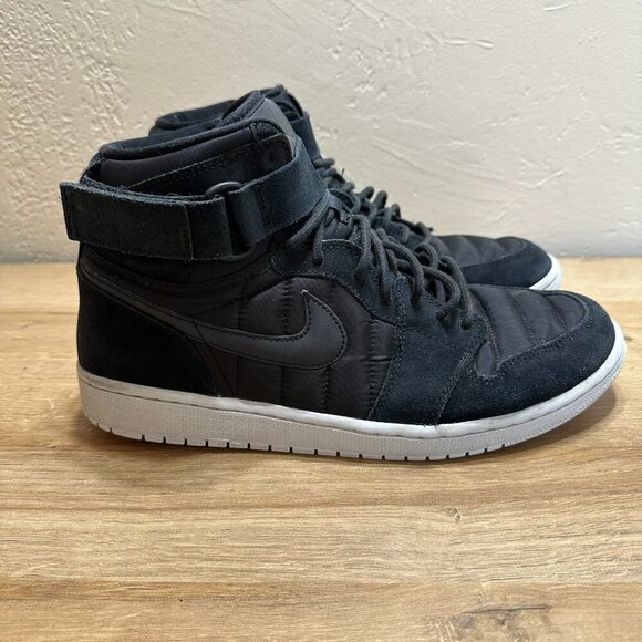 Nike Air Jordan Retro High Strap Sneakers Black Men's 11 - Picture 1 of 8